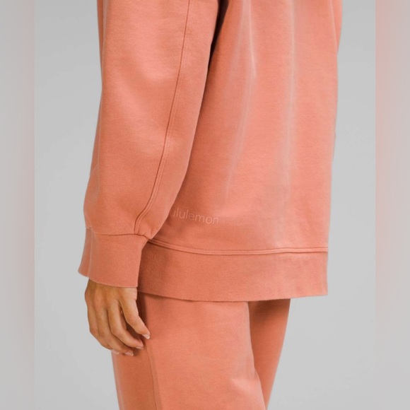 Lululemon Perfectly Oversized Crew Pink Savannah Size 2 - Picture 5 of 7